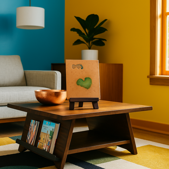 Ventura Walnut Coffee Table w/Media Rack