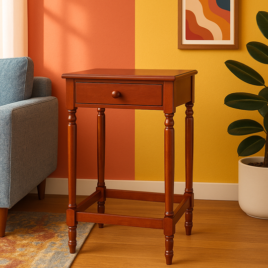 Square Side Table w/Dwr