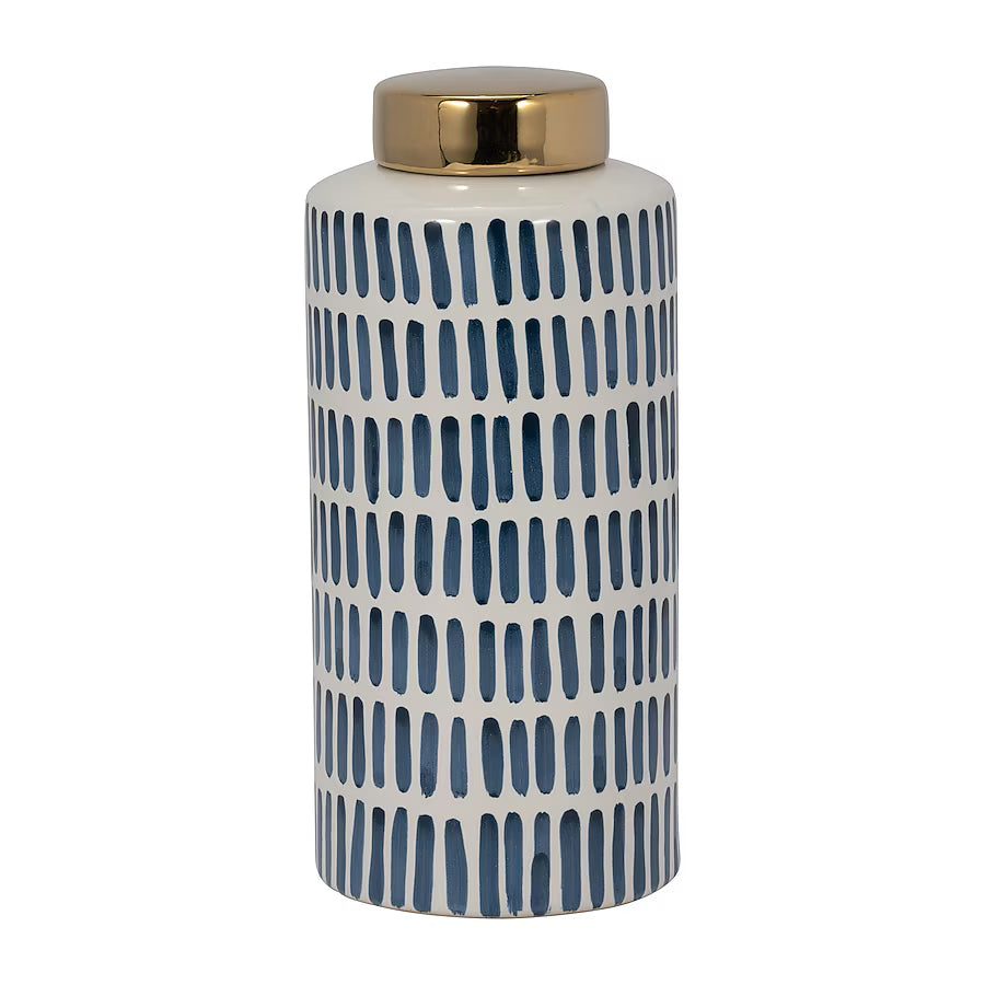 Ceramic Jar with Gold Lid detail view - What&