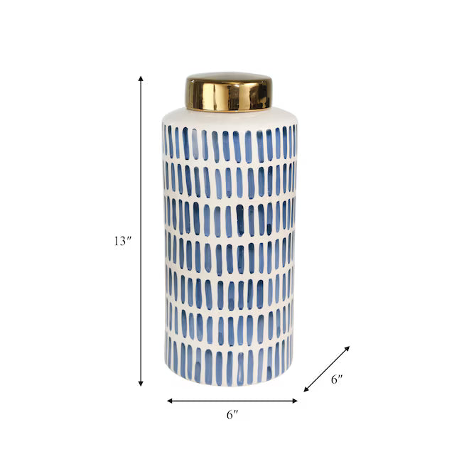 Ceramic Jar with Gold Lid detail view 6 - What&