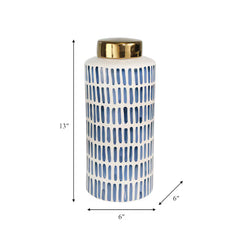 Ceramic Jar with Gold Lid detail view 6 - What&