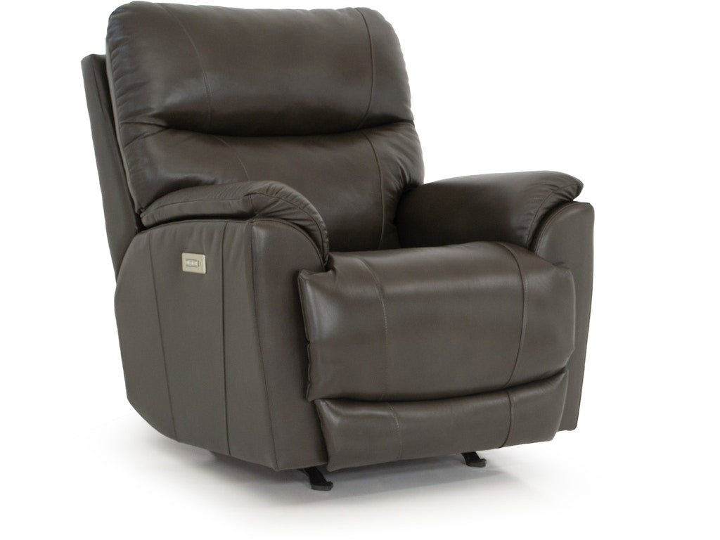 Stanton Timberline power recliner in Delray Shiitake leather, Oregon-made, at What&