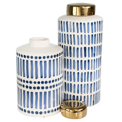 Ceramic Jar with Gold Lid | What&