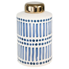 Ceramic Jar with Gold Lid detail view 2 - What&