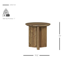 Petrilio Side Table in Hazelnut Brown
