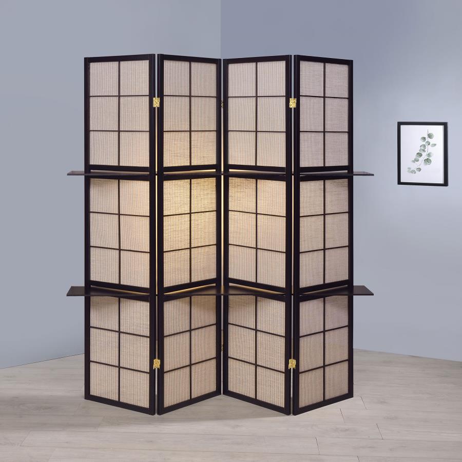 Iggy 4-Panel Room Divider Folding Shoji Screen