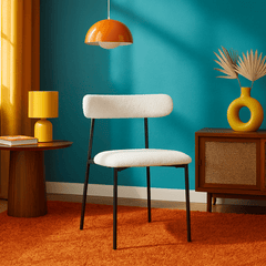 Anzio Boucle Upholstered Dining Side Chair - What&