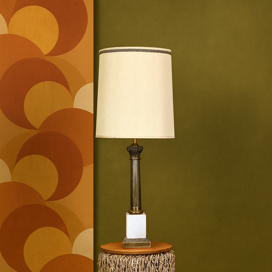 Fluted Brass Lamp