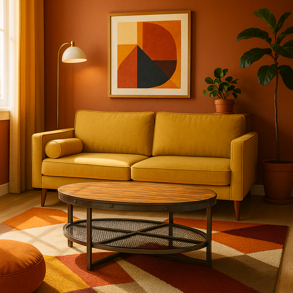 Industrial Oval Coffee Table