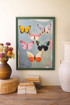 Framed Butterfly Painting front view - Whats New Furniture Portland OR