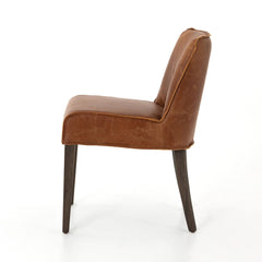 Aria Dining Chair in Sienna Chestnut side view - Whats New Furniture Portland OR