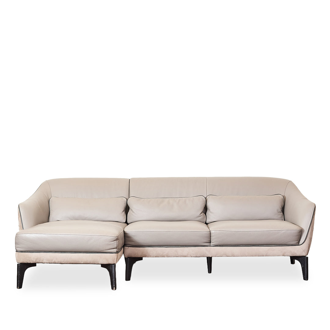 Sofa Chaise Leather & Suede | What's New Furniture Portland