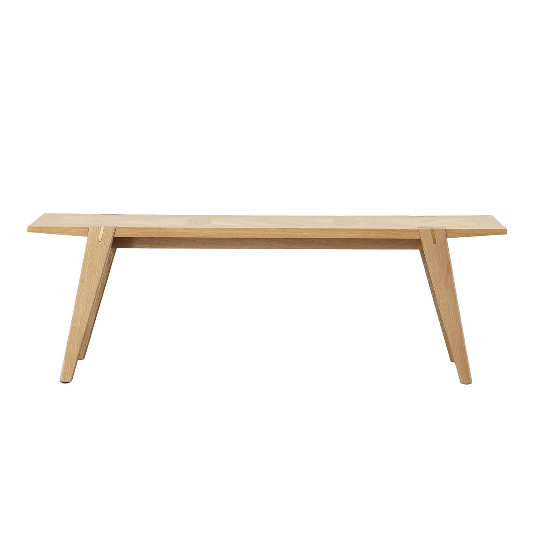Colton Dining Bench With Brass Accents