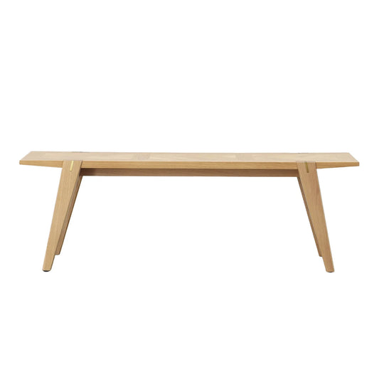 Colton Dining Bench With Brass Accents