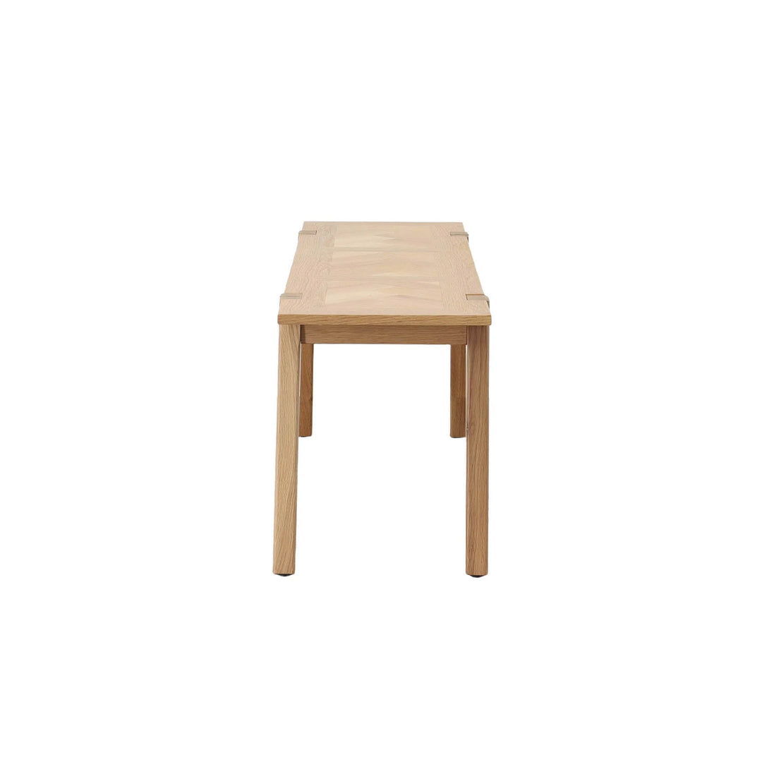 Colton Dining Bench With Brass Accents