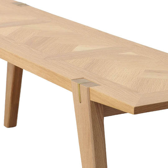 Colton Dining Bench With Brass Accents