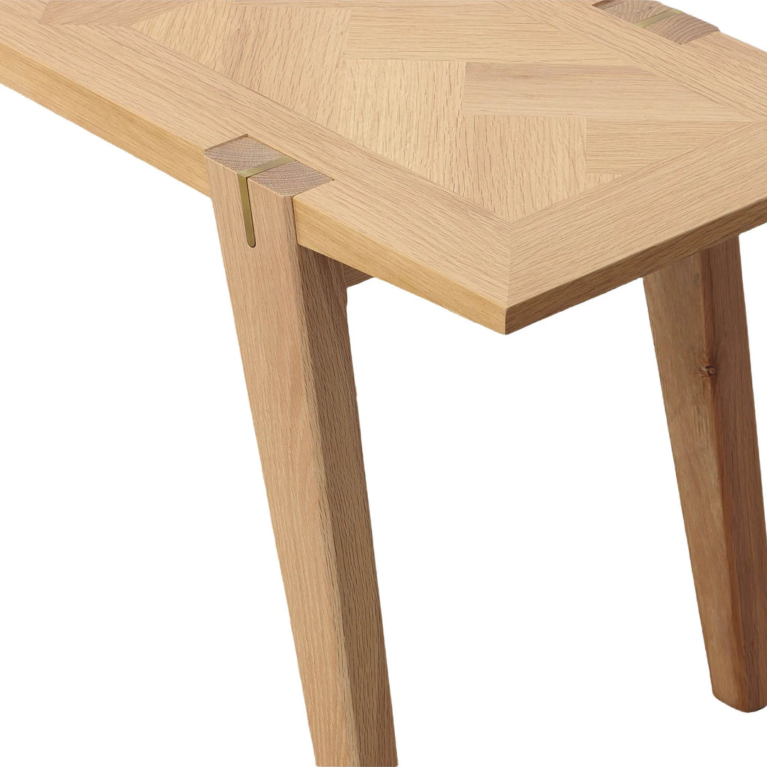 Colton Dining Bench With Brass Accents