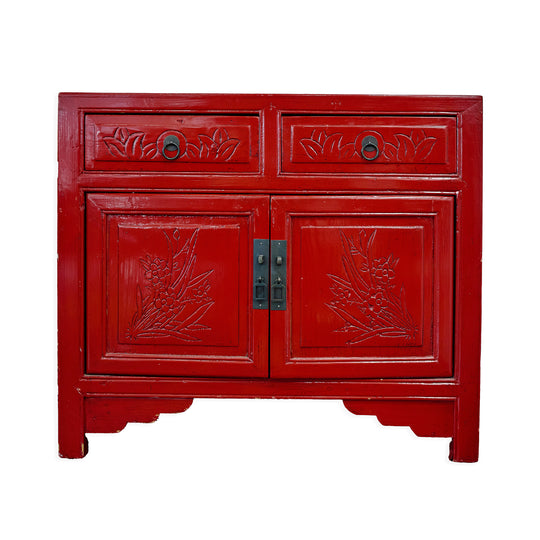 Antique Asian Two Drawer Cabinet