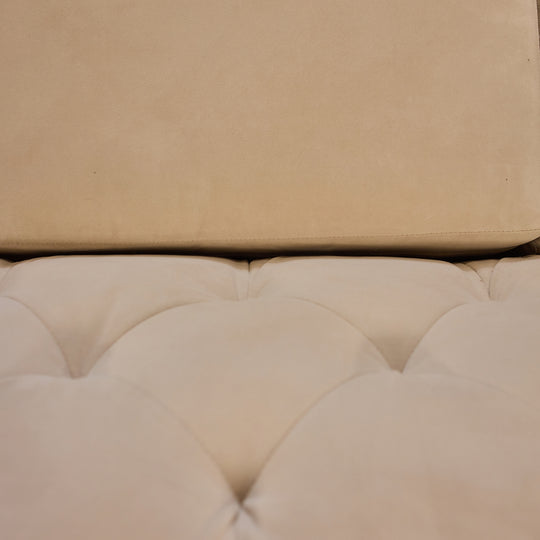 Contemporary Tufted Back Microfiber Sofa