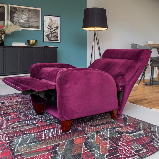 Contemporary Velvet Recliner