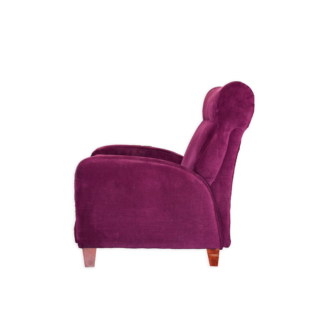 Contemporary Velvet Recliner