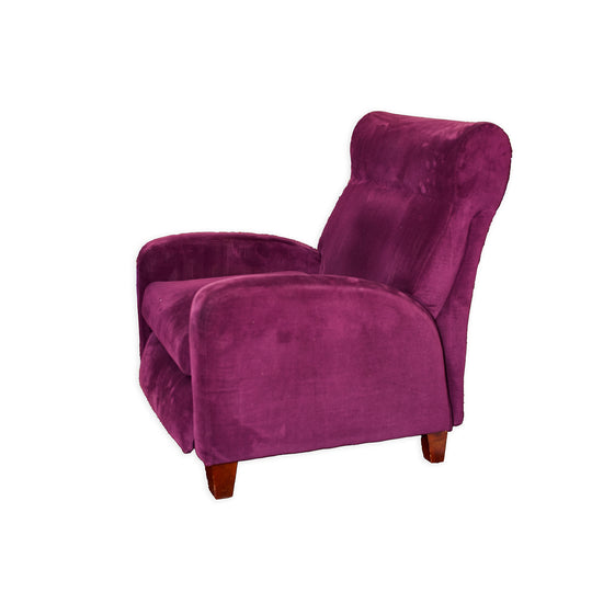 Contemporary Velvet Recliner