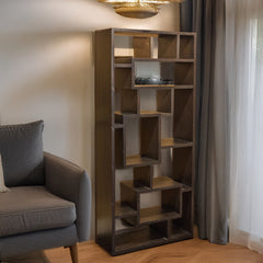 Contemporary Wood Two - Sided Bookcase - Whats New Furniture - Portland, Oregon
