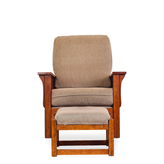 Craftsman style Chair w/ottoman