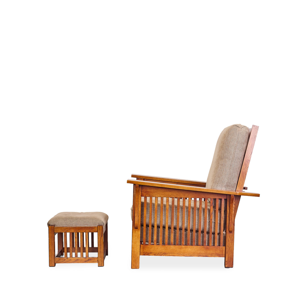 Craftsman style Chair w/ottoman
