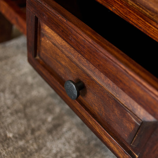 Rustic Wood Coffee Table with Drawer