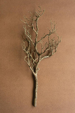 Faux bare wood branch 31 inches tall shown upright against a warm tan backdrop - artificial branch by Kalalou - Whats New Furniture Portland OR