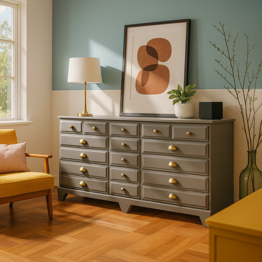 Upcycled Traditional 9 Drawer Dresser