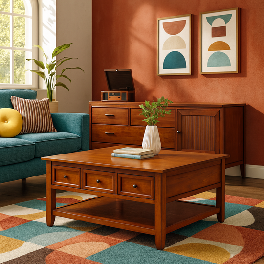 Traditonal 3 Drawer Coffee Table