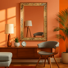 Hand Painted Mirror - Whats New Furniture - Portland, Oregon