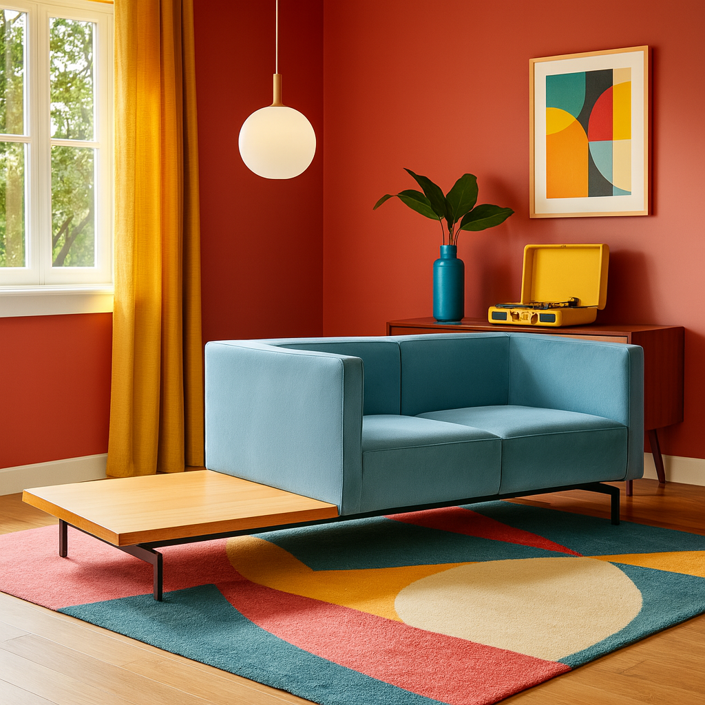 Modern Sofa & Side Table