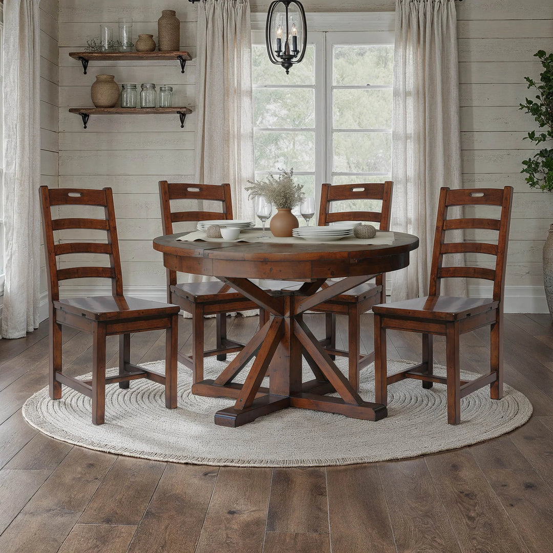 Irish Coast Round Extension Dining Table (47".63)