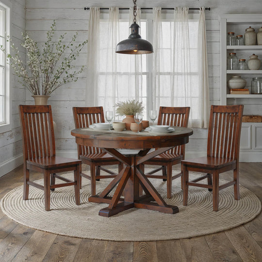 Irish Coast Round Extension Dining Table (47".63)