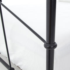 Casey Bed in Sandblasted Vintage Black detail view - Whats New Furniture Portland OR