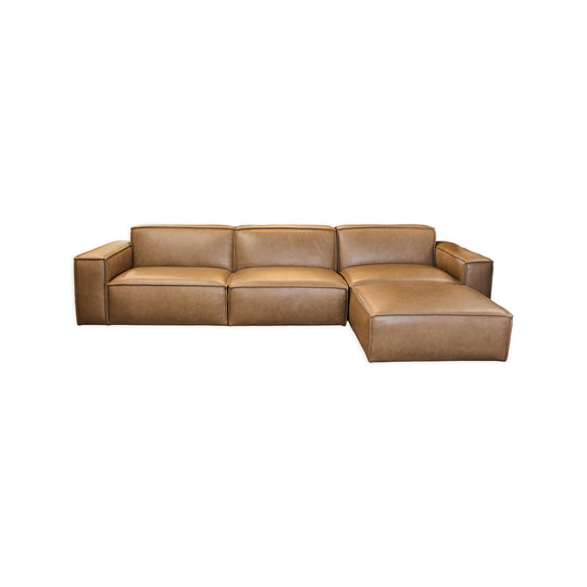Jonathan Modular Leather Sofa with Ottoman