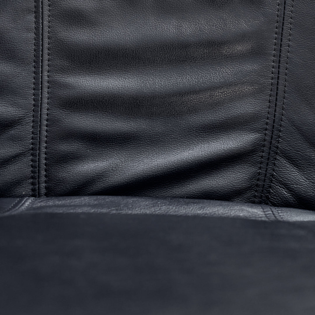 Formed Wood and Leather Chair