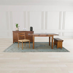 Irish Coast Small Bench - side angle - mid-century modern benches - Whats New Furniture Portland OR