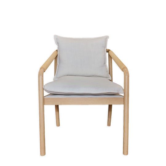 Magnolia Wood Occassional Chair with Cushions