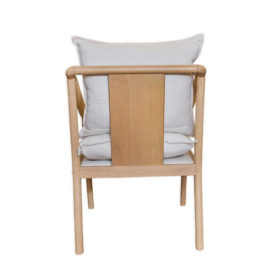 Magnolia Wood Occassional Chair with Cushions