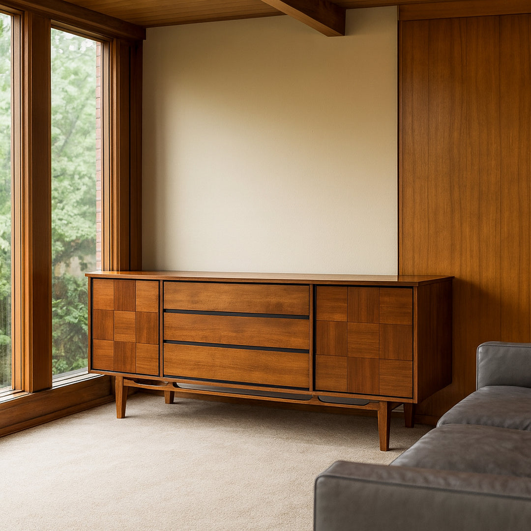 Mid Century Modern 9 Drawer Dresser