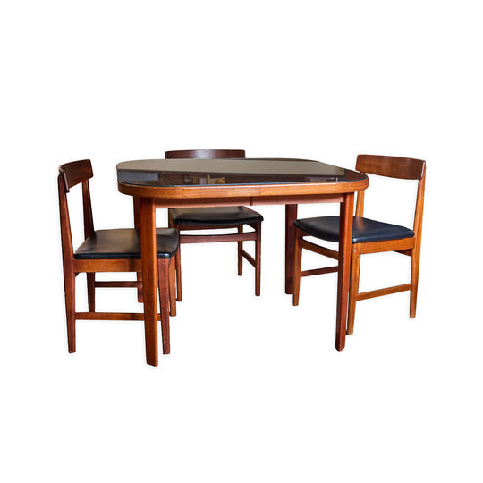 Mid-Century Modern Dining Table with 6 chairs