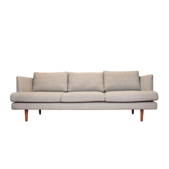 Mid-Century Modern Sofa with Walnut Legs