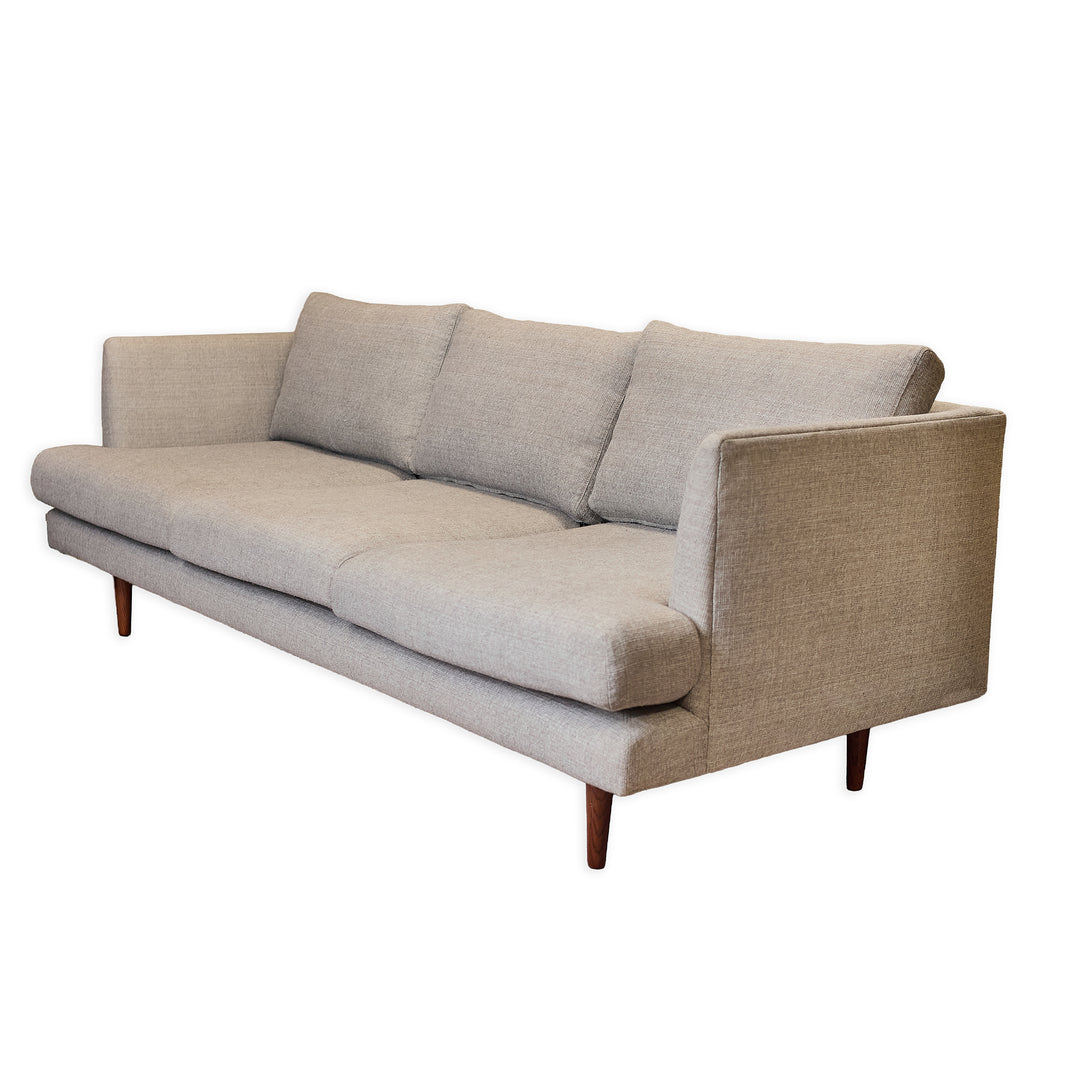 Mid-Century Modern Sofa with Walnut Legs