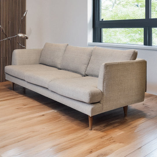 Mid-Century Modern Sofa with Walnut Legs