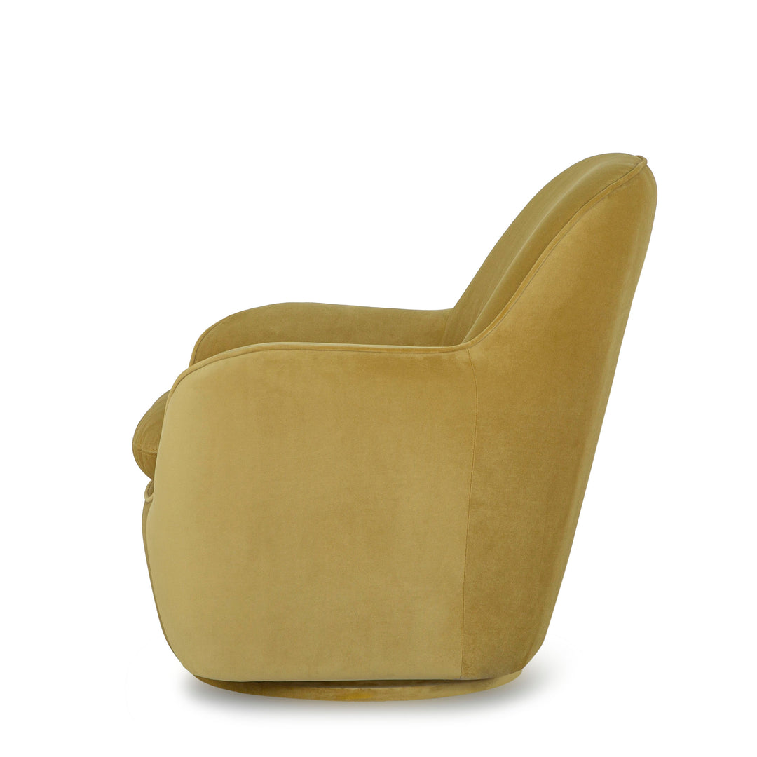 Tillamook Swivel Accent Chair - fabric detail - mid-century modern chairs - Whats New Furniture Portland OR