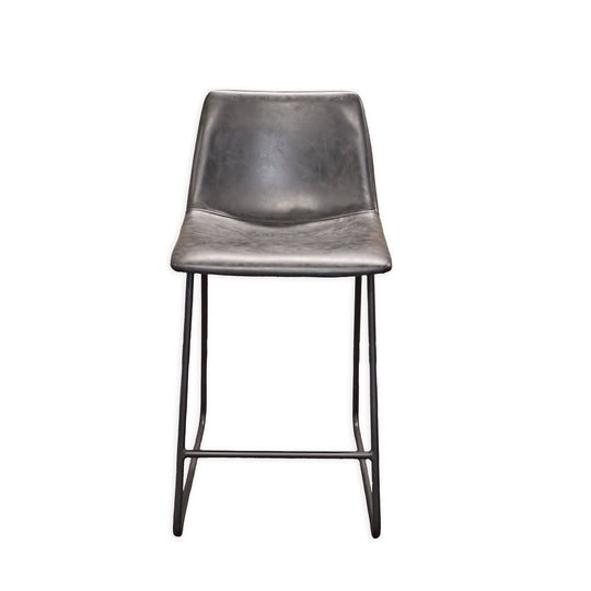 Modern Faux Leather Counter Stool